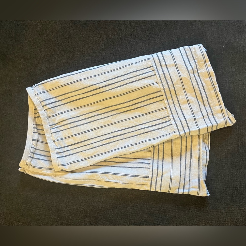 Madewell white and blue striped skirt (Size 14)